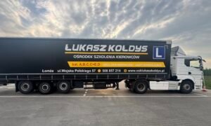 zestaw ciężarowy OSK Łukasz KOłdys do nauki jazdy kategorii C+E